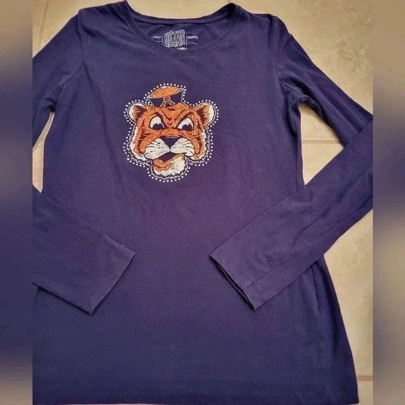 The Orginal Retro Brand Navy Auburn Tigers Long Sleeve Shirt - Picture 1 of 5